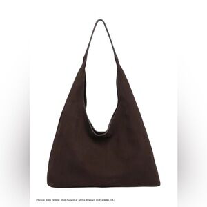CHOCOLATE SUEDE BAG for Sale. (genuine suede leather)